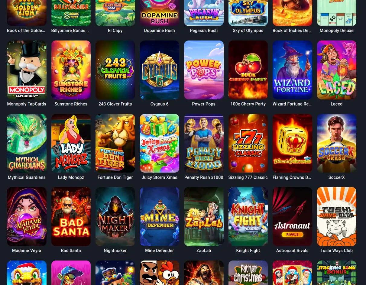 Captaincooks Online Casino Spielübersicht